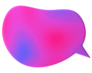Speech bubble. Chat bubble. Text box. 3D illustration.