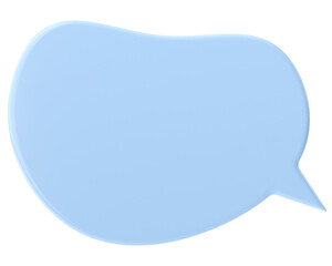 Speech bubble. Chat bubble. Text box. 3D illustration.