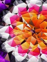 Obraz premium Low POly Geometric Graphical Abstract Painting Art Background Texture,Colorful Geometrical Artwork,Modern Conceptual Print 3D Rendering,3D Illustration