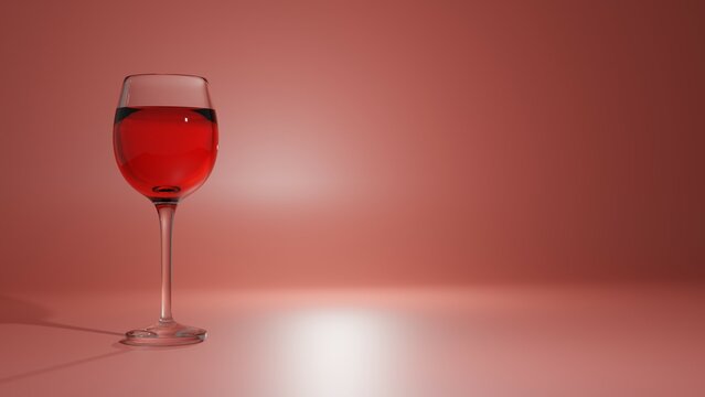 wine glass background wallpaper 3d render image