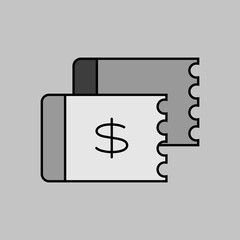Discount coupon vector grayscale icon