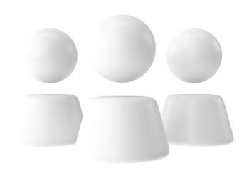 User icon. Account icon. 3D illustration.