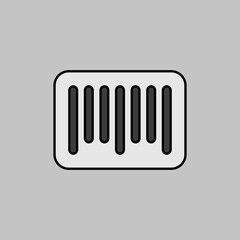 Barcode vector grayscale icon. E-commerce sign