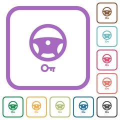 Steering lock simple icons