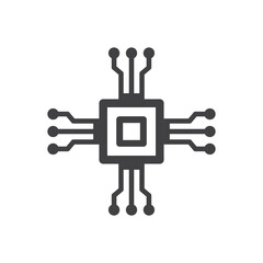 Processor Icon - Microchip Icon - Circuit Icon