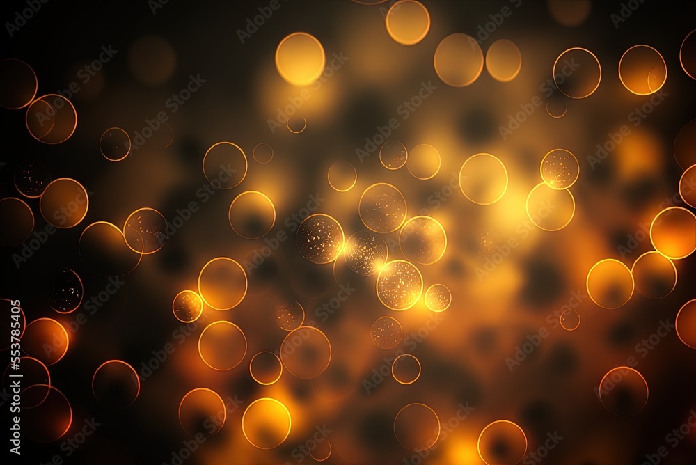 Poster bokeh effect christmas lights on an abstract backdrop generative ai