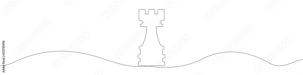 Poster chess piece elephant vector. elephants vector linear icon. the chess elephant is drawn with a contin