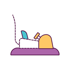 Isolated bumper car amusement park icon Vector