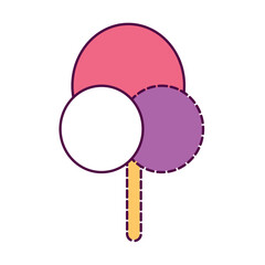 Isolated cotton candy amusement park icon Vector