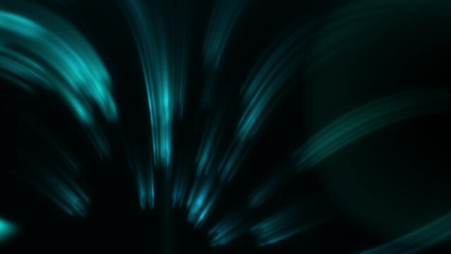 Light blue beams passing out in dark space