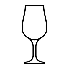Wine glass outline icon. Glass for alcoholic drinks, vector illustration
