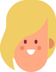 Obraz na płótnie Canvas Girl face cartoon avatar