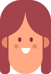 Girl face cartoon avatar
