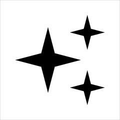 Obraz premium Shine icon, Clean star icon. cleaning vector illustration on white background