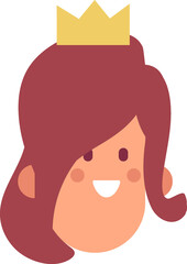 Girl face cartoon avatar