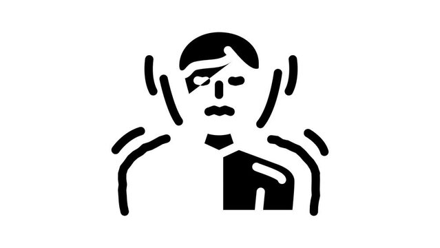 irritability health problem glyph icon animation