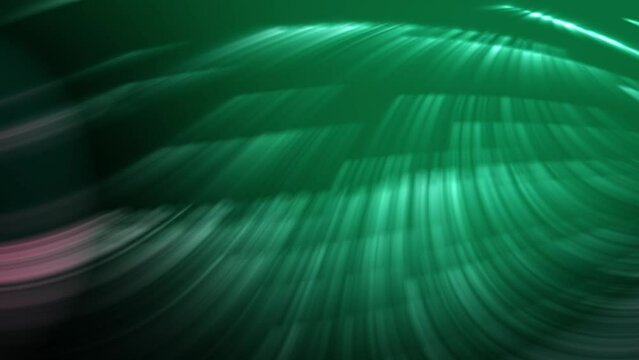 Green parallel ray in motion change to white ray in free space