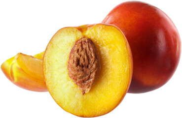 Fresh tasty ripe peach or nectarine fruits