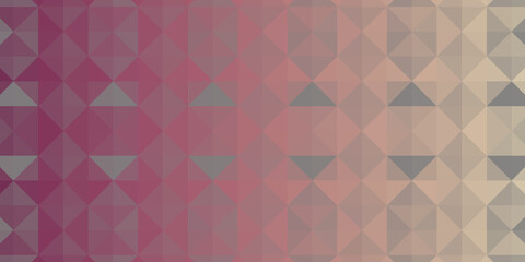 Geometric Pattern Backgrounds. Pink colour Abstract Tile Background, triangles Pixel Mosaic.