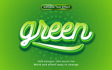 Green text, 3D style text effect