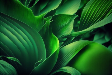 Obraz premium Green leaves background