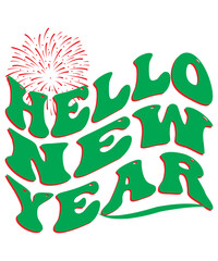 Happy new year vector retro svg design