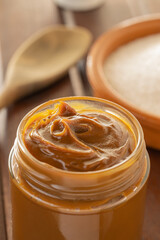 Dulce de leche, traditional sweet from Argentina.