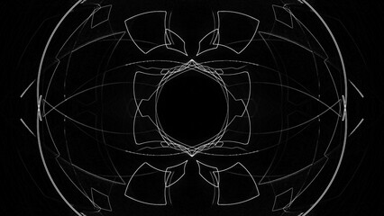 Naklejka premium Abstract tech hud cubes line background 4K