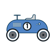 Isolated colored car toy icon Vector