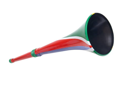 Vuvuzela football horn in PNG isolated on transparent background