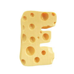 Capital E Cheese Alphabet Letters icon design PNG transparent background