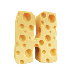 Capital H Cheese Alphabet Letters icon design PNG transparent background