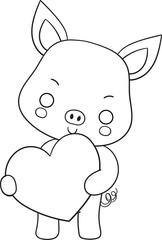 cute san valentine character