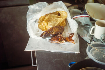 eaten fish heads