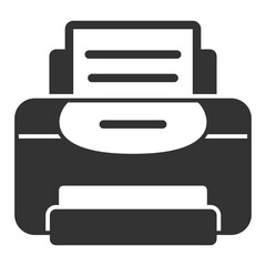 Jet printer - icon, illustration on white background, glyph style