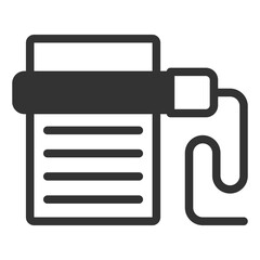 Fototapeta premium Portable, handheld scanner - icon, illustration on white background, glyph style