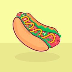 hot dog illustration