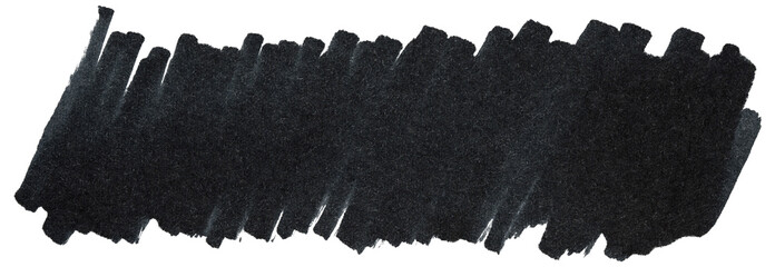 Black marker paint textures. Stroke isolated on transparent background