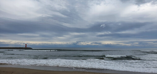 Fototapeta premium clouds over the sea