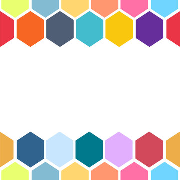 Seamless geometric pattern. Colorful infinity abstract honeycomb geometrical background. Sixangle, hexagon background. Vector illustration.