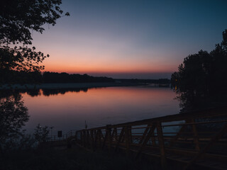 tramonto sul fiume Po