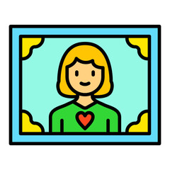 Picture Filled Line Icon