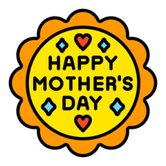 Mothers Day Filled Line Icon