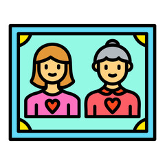 Fototapeta premium Family Filled Line Icon
