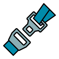 Seat Belt Filled Line Icon