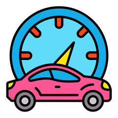 Naklejka premium Car Performance Filled Line Icon