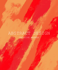 Abstract Red Orange paint Background. Vector illustration design