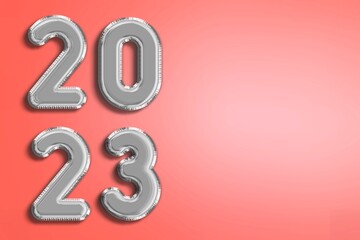 2023 numerals of new year, beautiful background