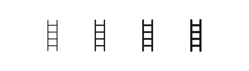 Ladder icon. Step up sign. Worker stairs symbol. Vector sign.