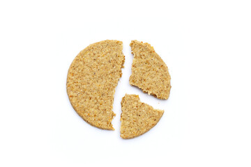 Oatcakes on a white background.